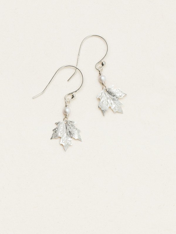 Holly Yashi Petite Sugar Maple Earrings - Silver    