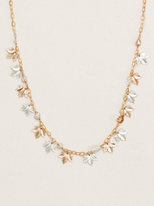 Holly Yashi Maple Leaf Classic Necklace - Gold/Silver    
