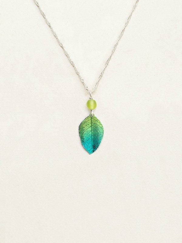 Holly Yashi Healing Leaf Pendant Necklace - Green    