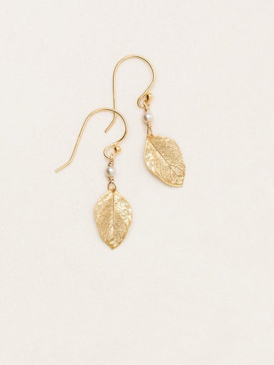 Holly Yashi Healing Leaf Earrings - Gold    