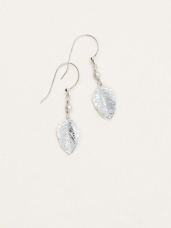 Holly Yashi Healing Leaf Earrings - Silver    