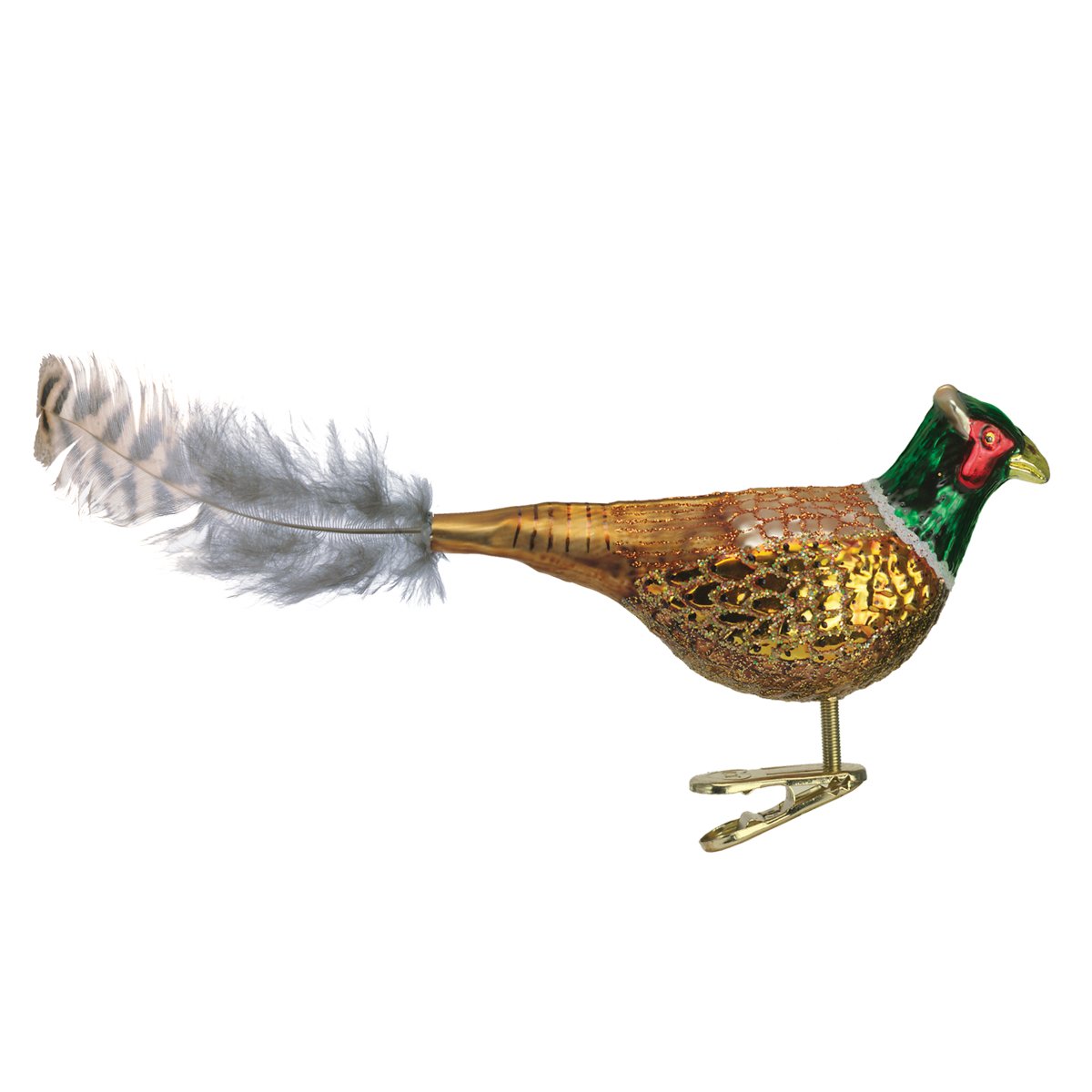 Old World Christmas - Pheasant Clip On Ornament    