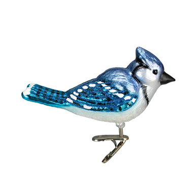 Old World Christmas - Bright Blue Jay Clip On Ornament    