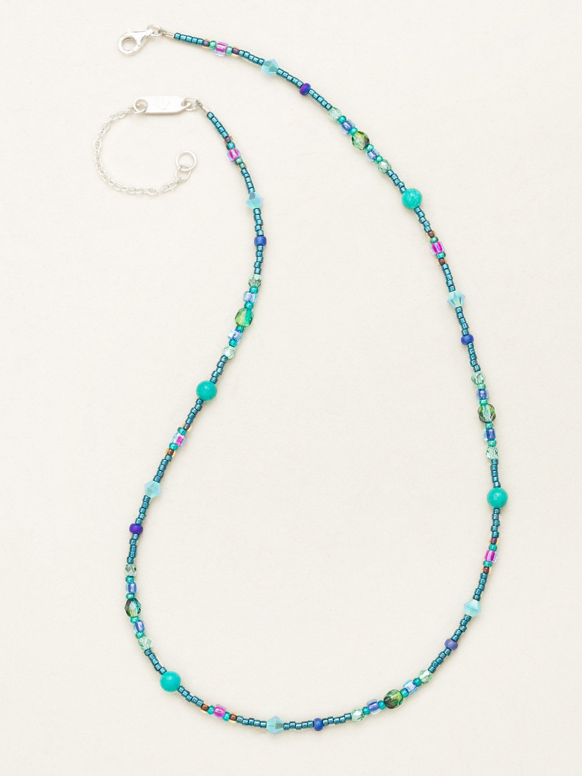 Holly Yashi Sonoma Glass Bead Necklace - Peacock    