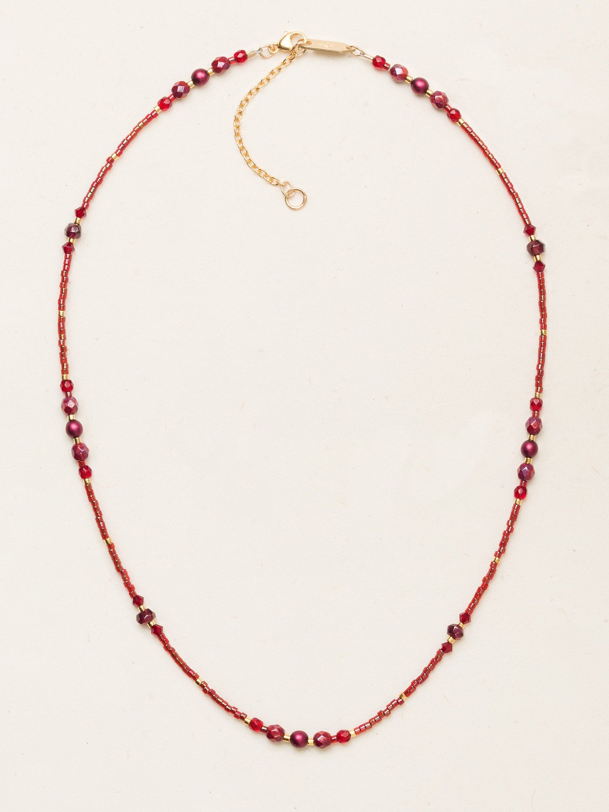 Holly Yashi Sonoma Glass Bead Necklace - Merlot    
