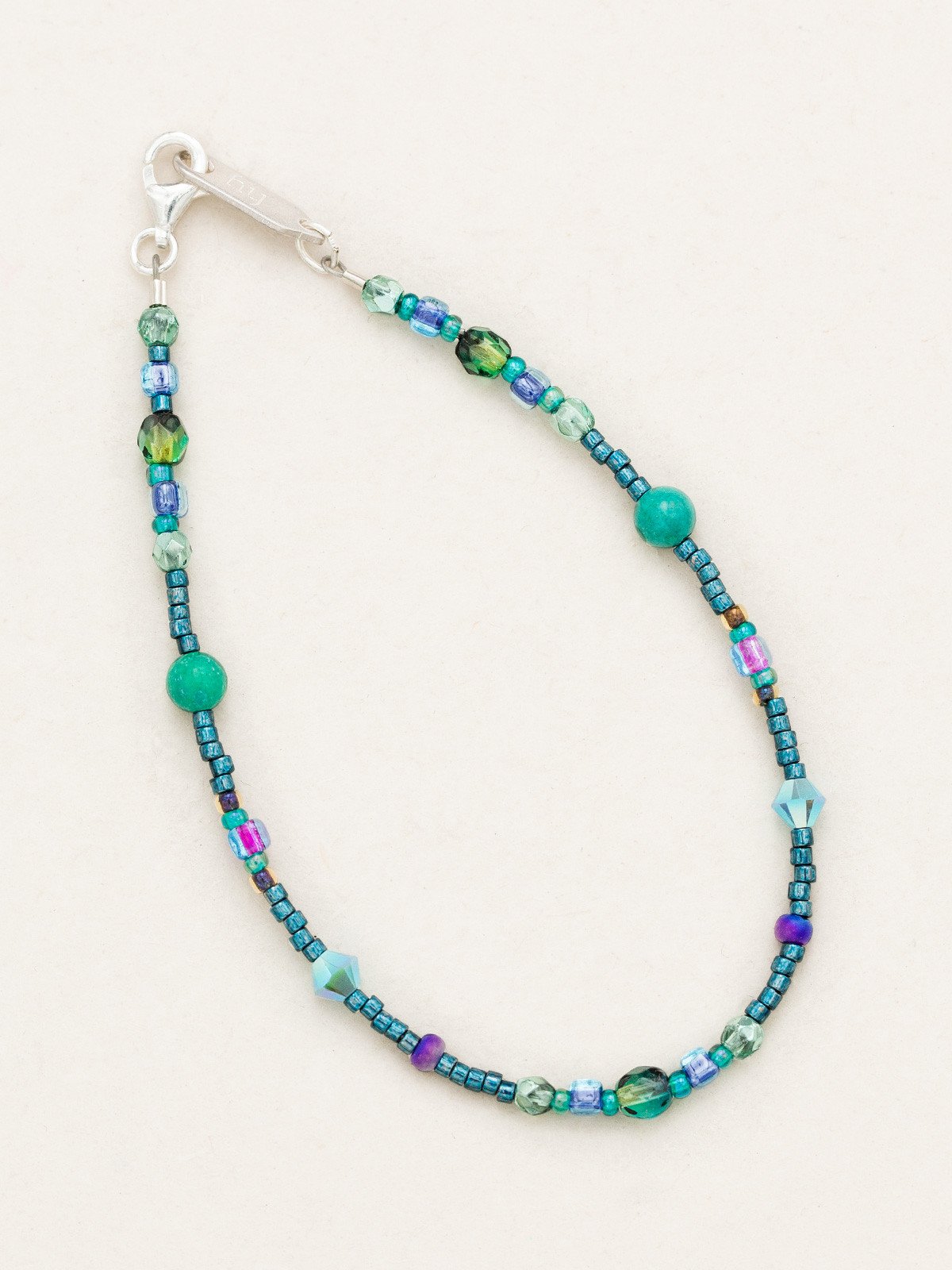 Holly Yashi Sonoma Glass Bead Bracelet - Peacock    