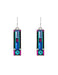 Firefly Architectural Rectangle Earrings - Light Turquoise    