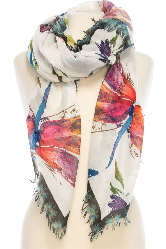 Dragonfly - 100% Cotton Scarf    
