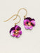 Holly Yashi Garden Pansy Drop Earrings - Sparkling Fuchsia    