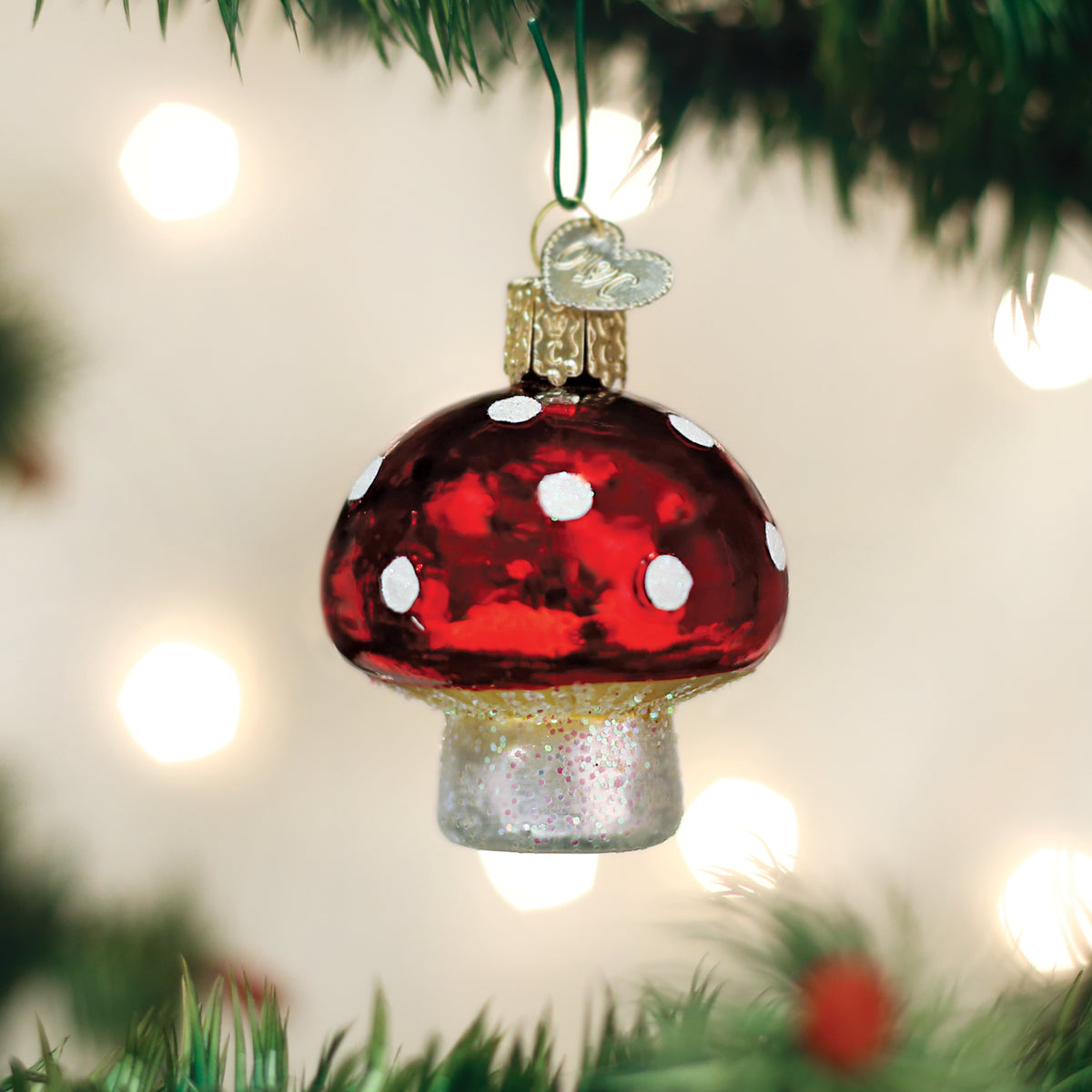 Old World Christmas Lucky Mushroom Ornament    