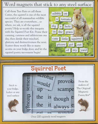 Magnetic Poetry - Squirrel Poet    