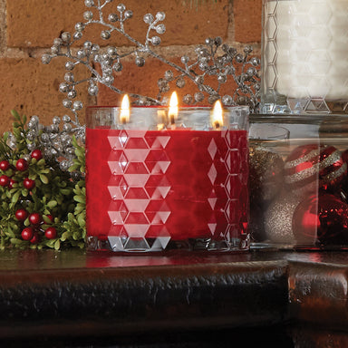 3 Wick Honeycomb Candle - Holly And Ivy    