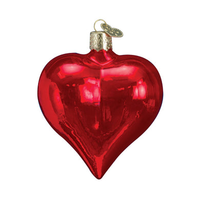 Old World Christmas - Large Shiny Heart Ornament    