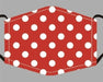 Face Mask - Red With White Dots    