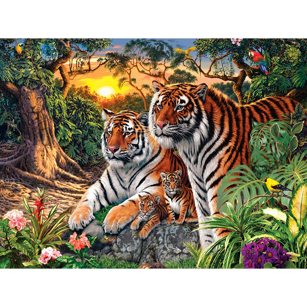 Jungle Pride 500 Piece Glow In The Dark Hidden Images Puzzle    