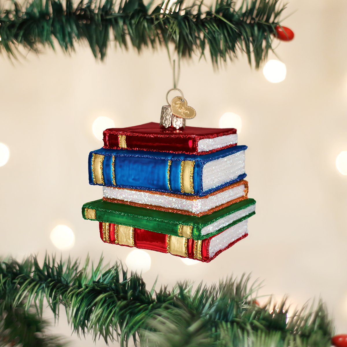 Old World Christmas - Stack of Books Ornament    