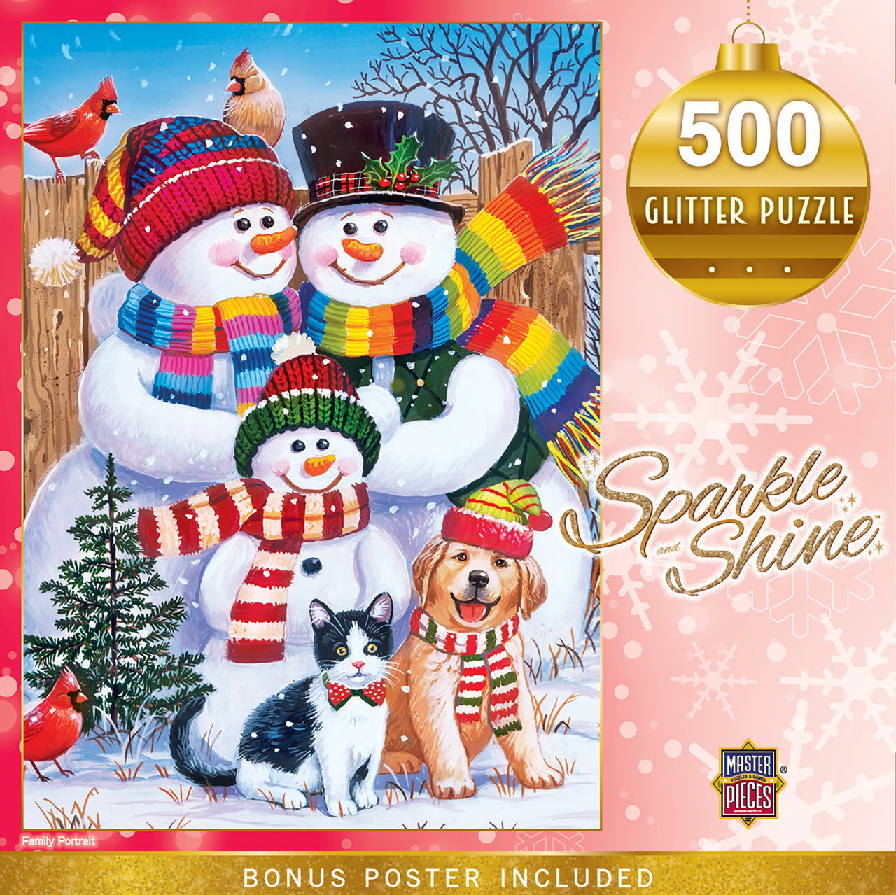 Family Portrait 500 Piece Glitter Puzzle    