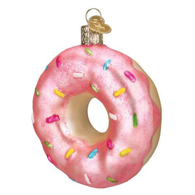Old World Christmas - Pink Frosted Donut Ornament    