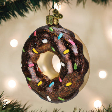 Old World Christmas Chocolate Sprinkles Donut Ornaments    