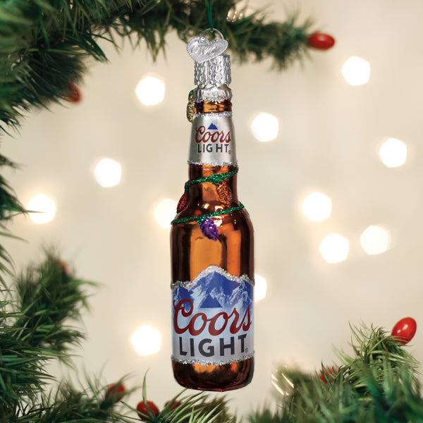 Old World Christmas Holiday Coors Light Bottle Ornament    