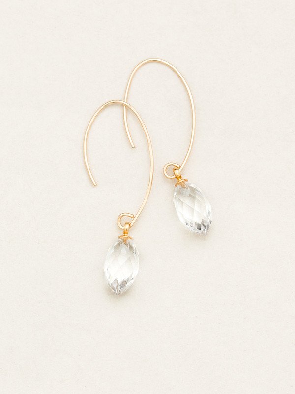 Holly Yashi Petite North Star Open Hoop Earrings - Clear    