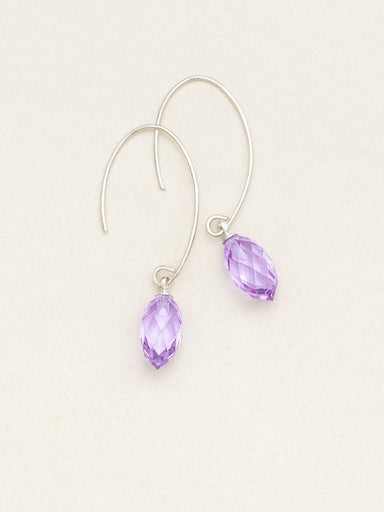 Holly Yashi Petite North Star Open Hoop Earrings - Lilac    