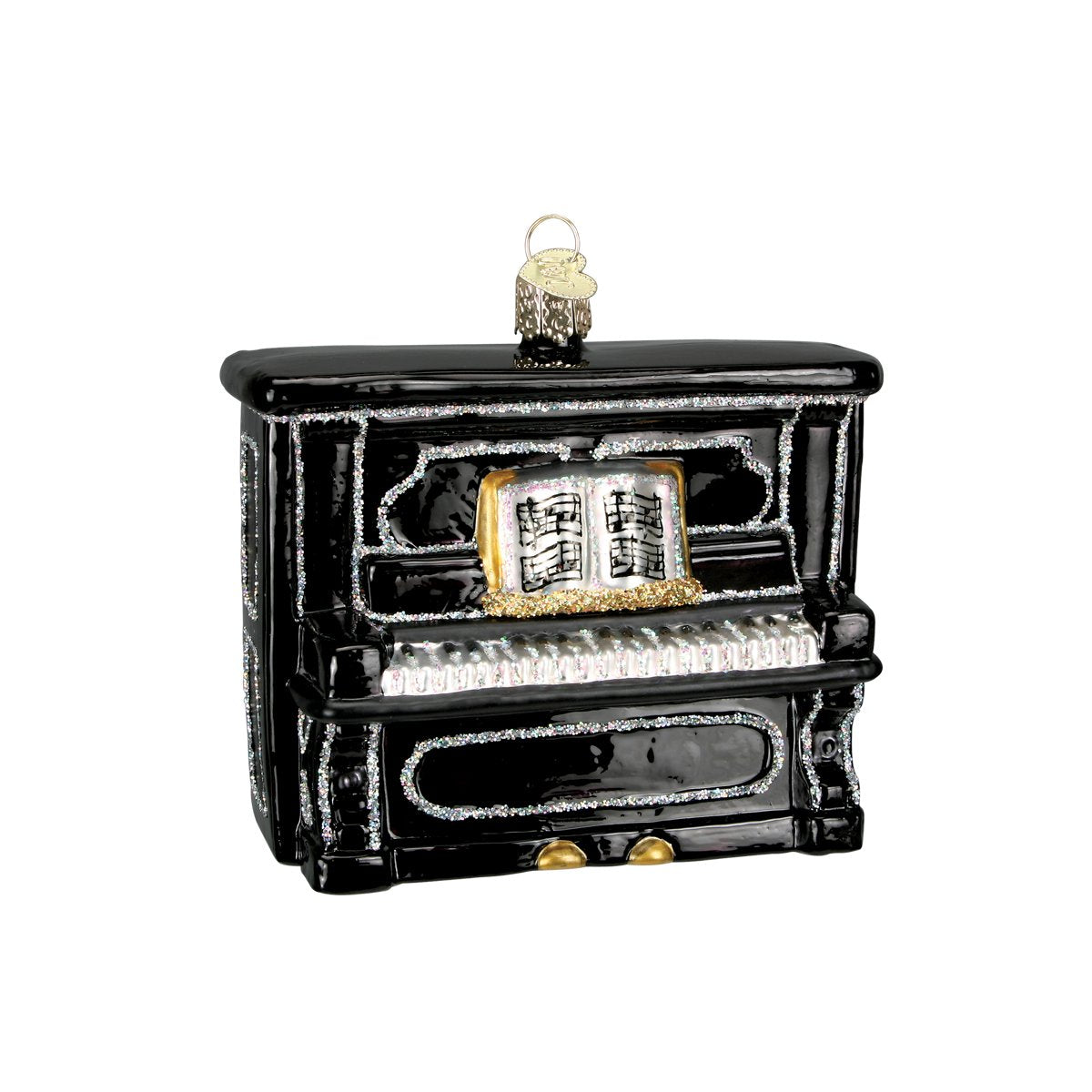 Old World Christmas - Black Upright Piano Ornament    