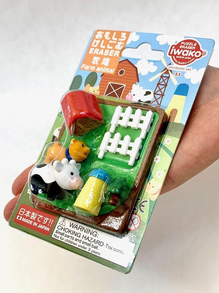 Farm Animals - Iwako Puzzle Erasers    