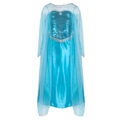 Ice Queen Dress With Attached Cape Size 5-6    