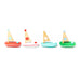 Wooden Sailboat (Single) - Choice of 1-Red, 2-White, 3-Aqua, or 4-Green    