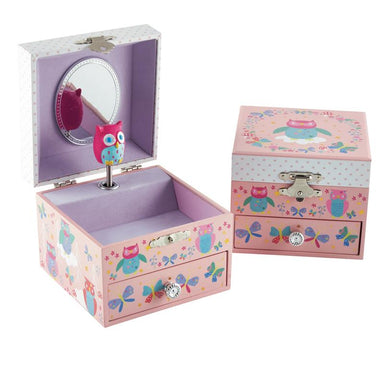 Musical Jewelry Box - Owl and Butterfly    