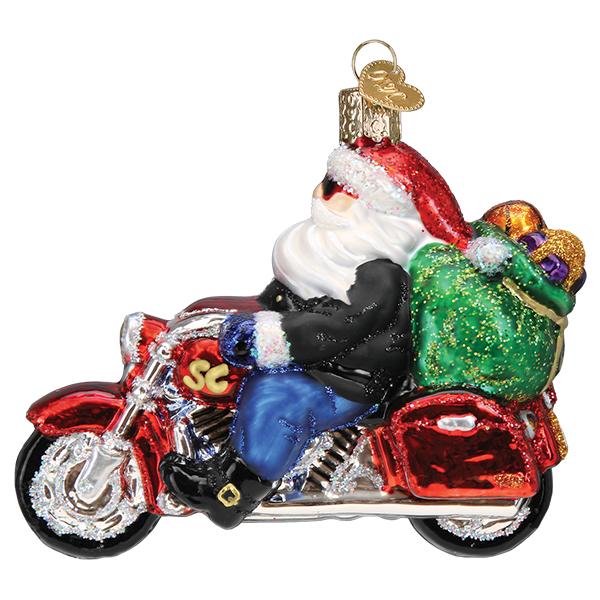 Old World Christmas - Biker Santa Ornament    