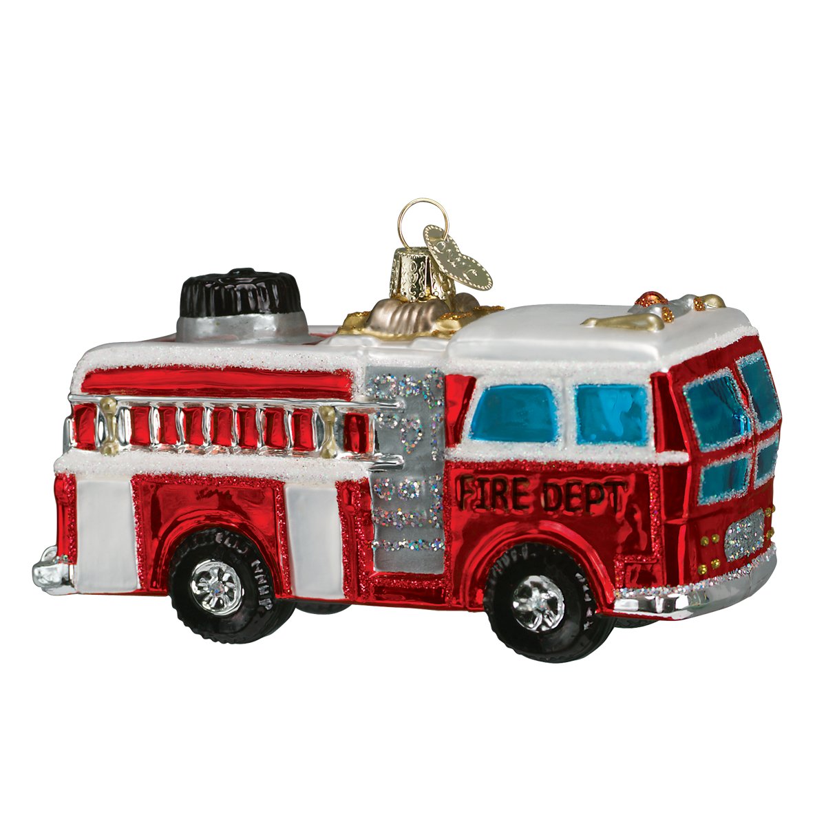 Old World Christmas Fire Truck Ornament    