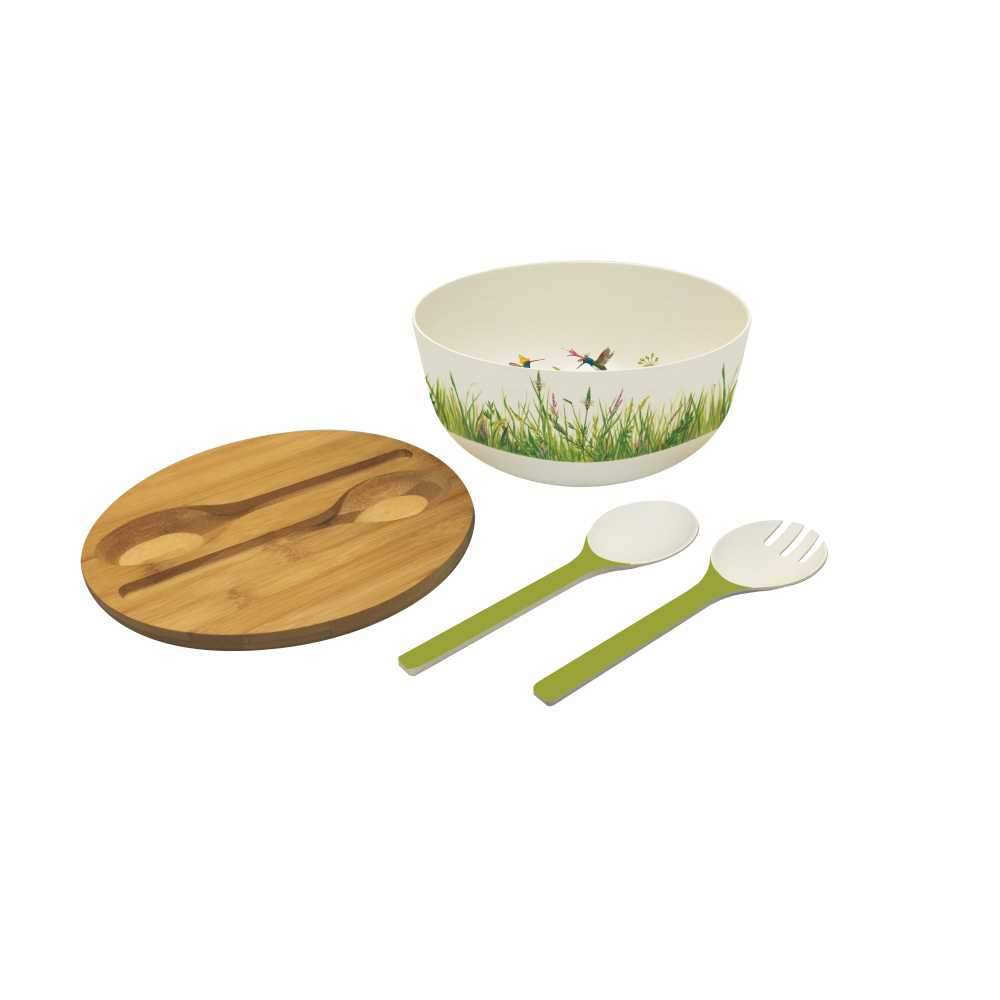 Bamboo Salad Bowl - Meadow Buzz    