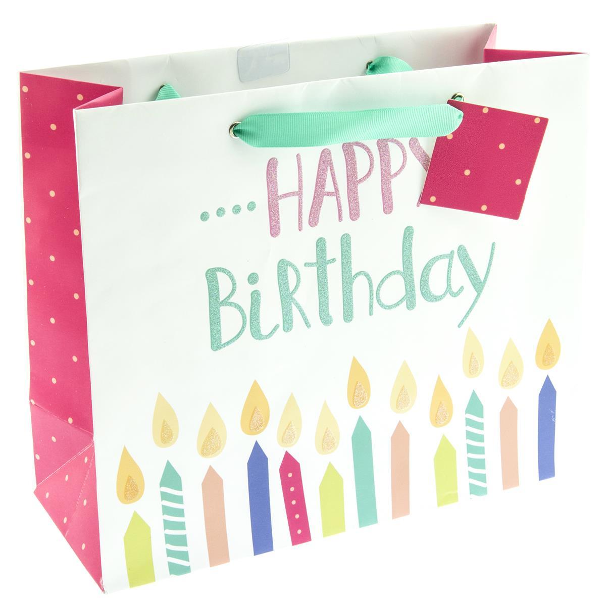 Candle Wishes Happy Birthday - Medium Gift Bag    