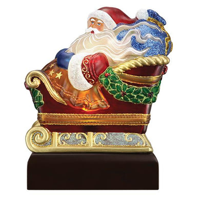 Old World Christmas Santa In Sleigh Light Up Figurine    