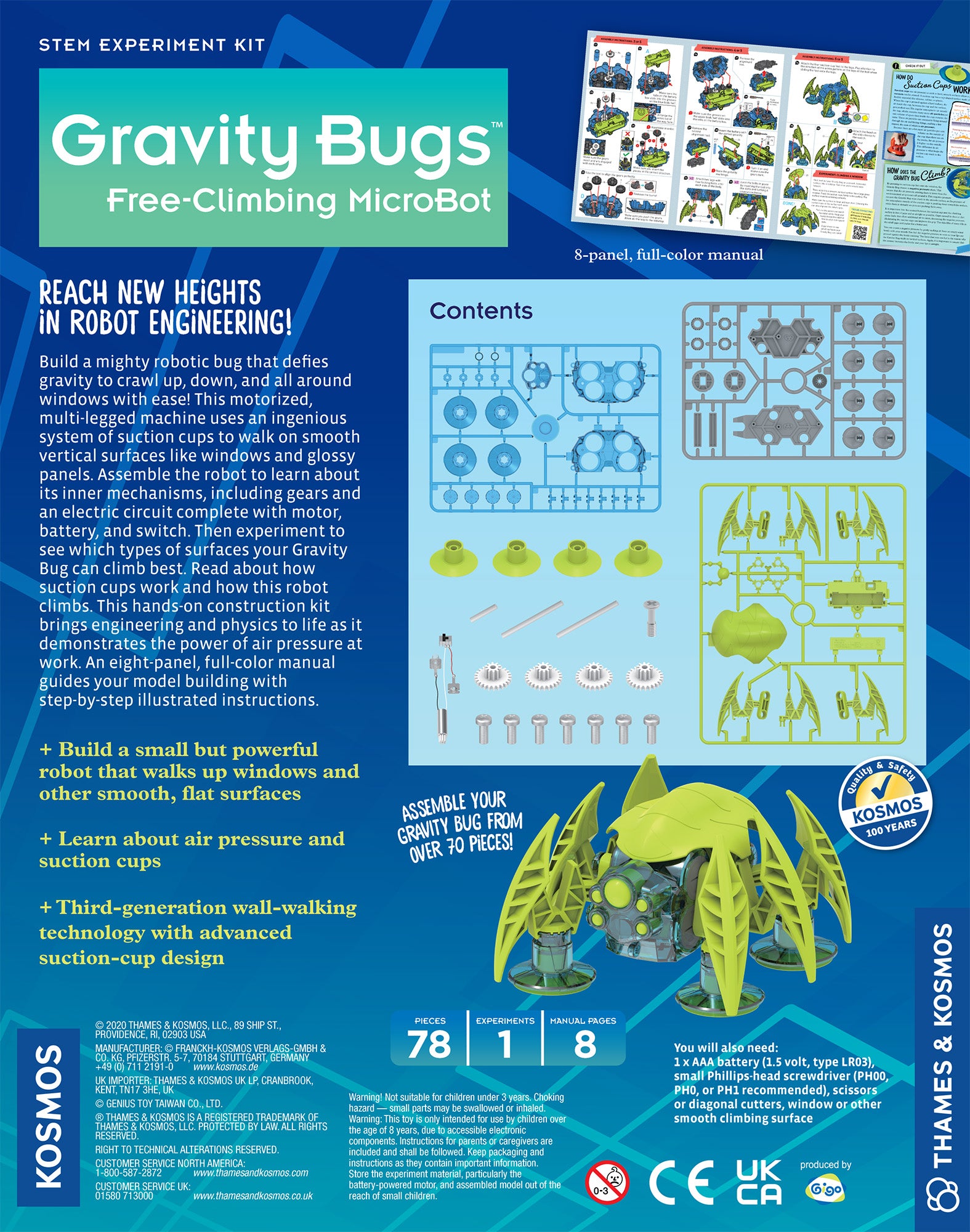 Gravity Bugs - Free Climbing Microbot    