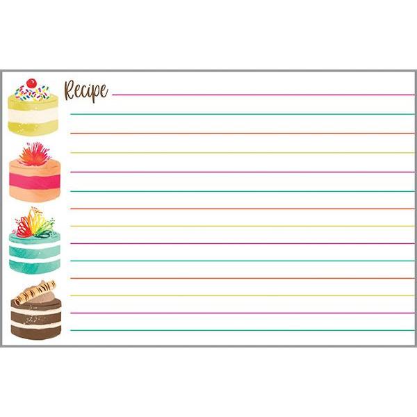 Round Cakes - 4x6 Recipe Cards    