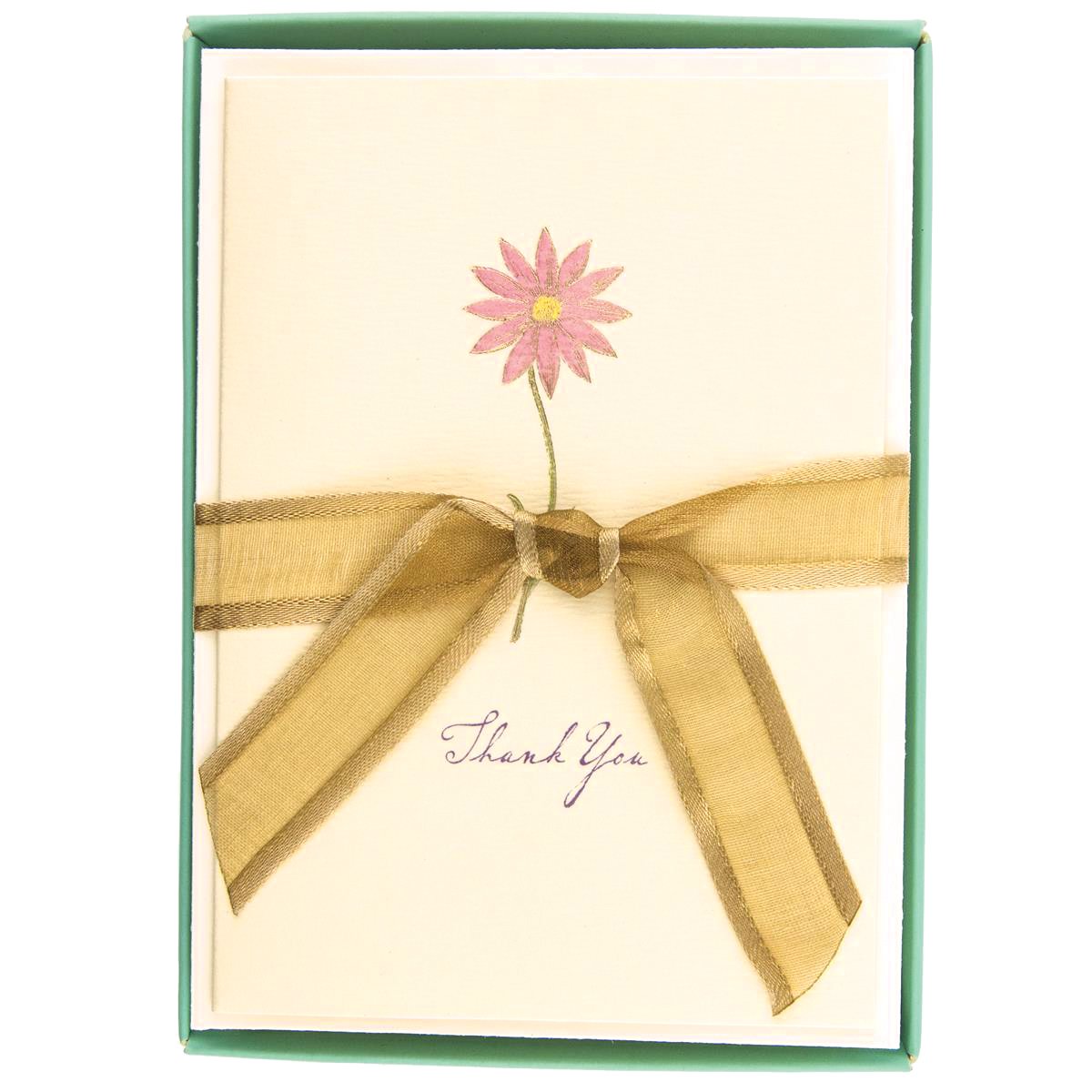 Boxed Thank You Cards - Pink Flower    