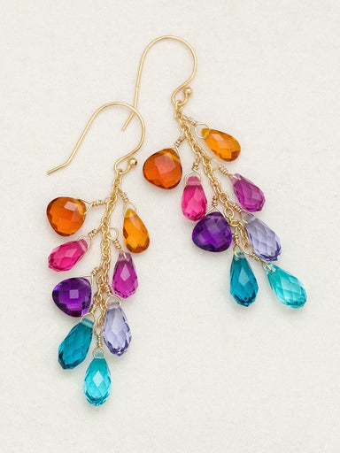 Holly Yashi Lorelei Cluster Earrings - Rainbow    