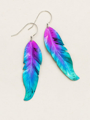Holly Yashi Free Spirit Feather Earrings - Purple / Turquoise    