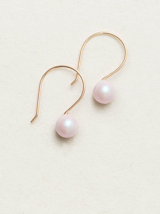 Holly Yashi Julianna Pearl Drop Earrings - Pink / Gold    