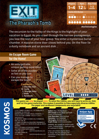 The Pharaoh's Tomb - Exit The Game    
