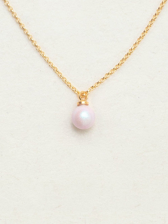 Holly Yashi Julianna Pearl Pendant Necklace - Iridescent Pink / Gold    