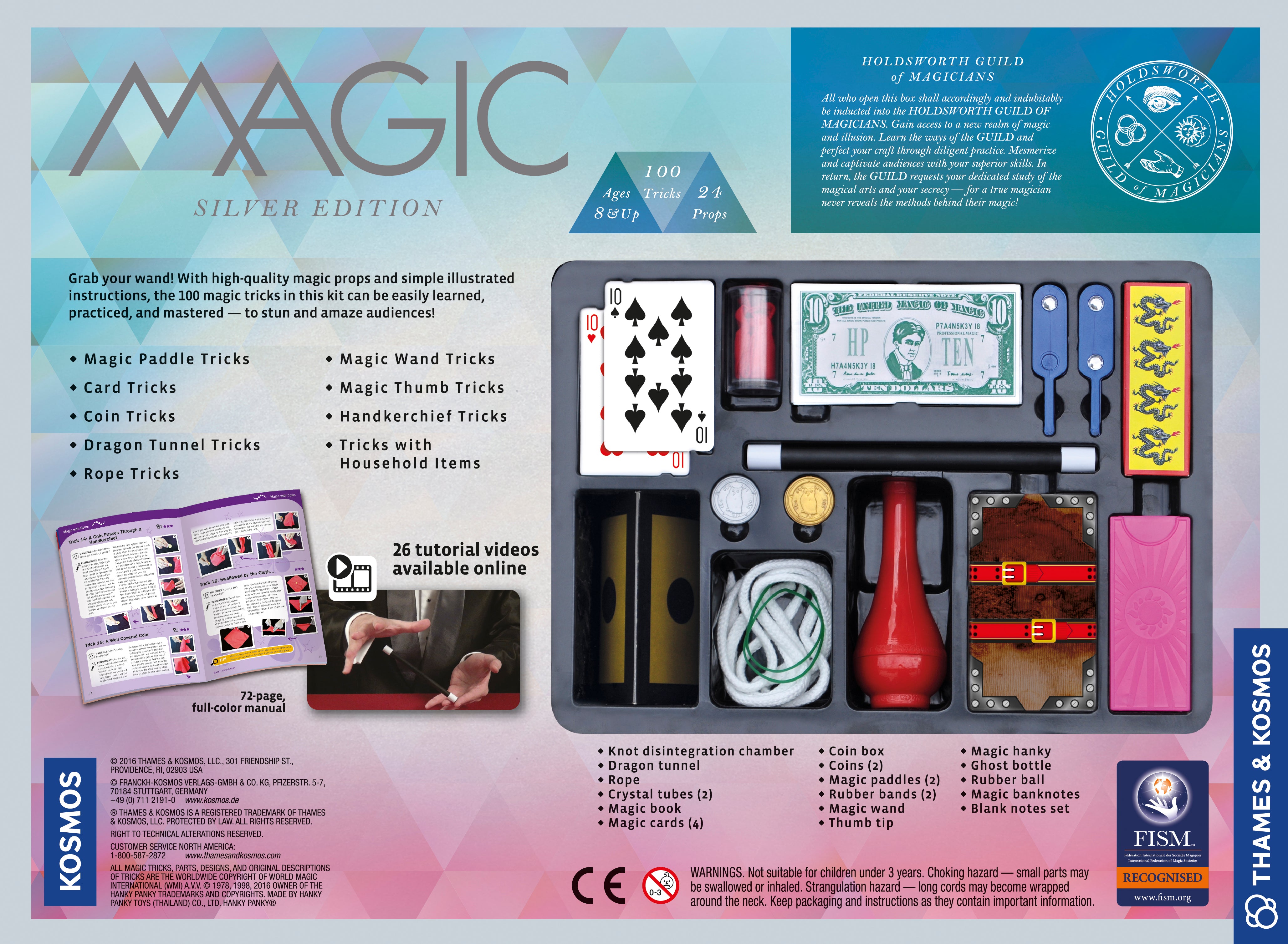 Thames & Kosmos Magic: Silver Edition Playset with 100 Tricks : Toys &  Games 