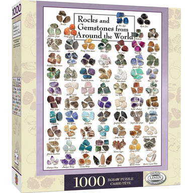 Rocks and Gemstones from Around The World 1000 Piece Puzzle    