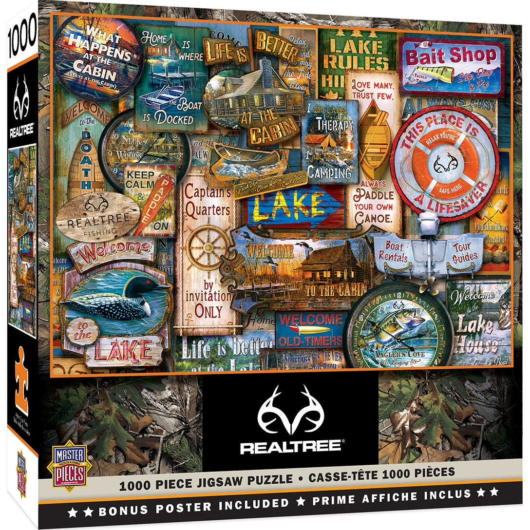 Realtree Off To The Lakehouse 1000 Piece Puzzle    