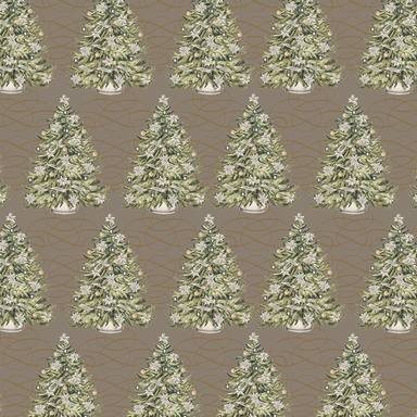 Jumbo Roll Wrapping Paper - Christmas Tree Scrolls    