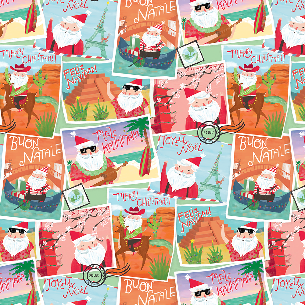 Jumbo Roll Wrapping Paper - Santa's Vacation    