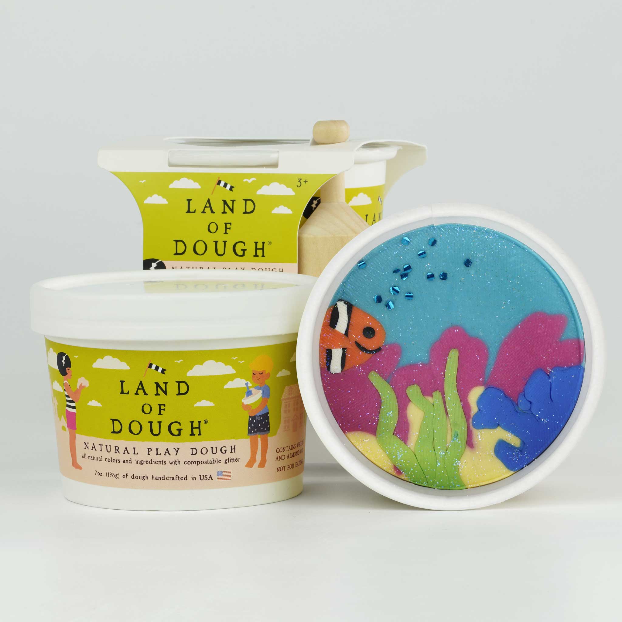 Land of Dough Natural Play Dough Luxe Cup - Under The Sea    